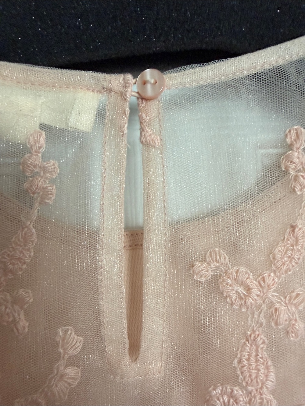 Forever That Girl Women's Lace Flutter Sleeve Blouse in Blush - Picture 10 of 14
